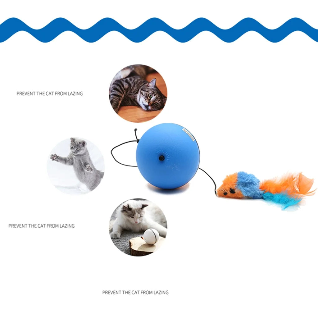 Interactive Cat Ball Toy Robotic Kitten Toy Kitten Ball Cat Moving Toy Automatic Moving Ball Cat Toy Cat Scratcher Toy