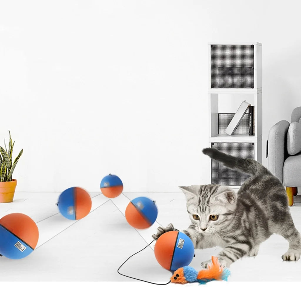 Interactive Cat Ball Toy Robotic Kitten Toy Kitten Ball Cat Moving Toy Automatic Moving Ball Cat Toy Cat Scratcher Toy