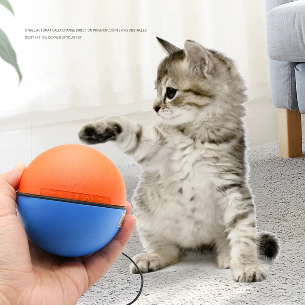 Interactive Cat Ball Toy Robotic Kitten Toy Kitten Ball Cat Moving Toy Automatic Moving Ball Cat Toy Cat Scratcher Toy