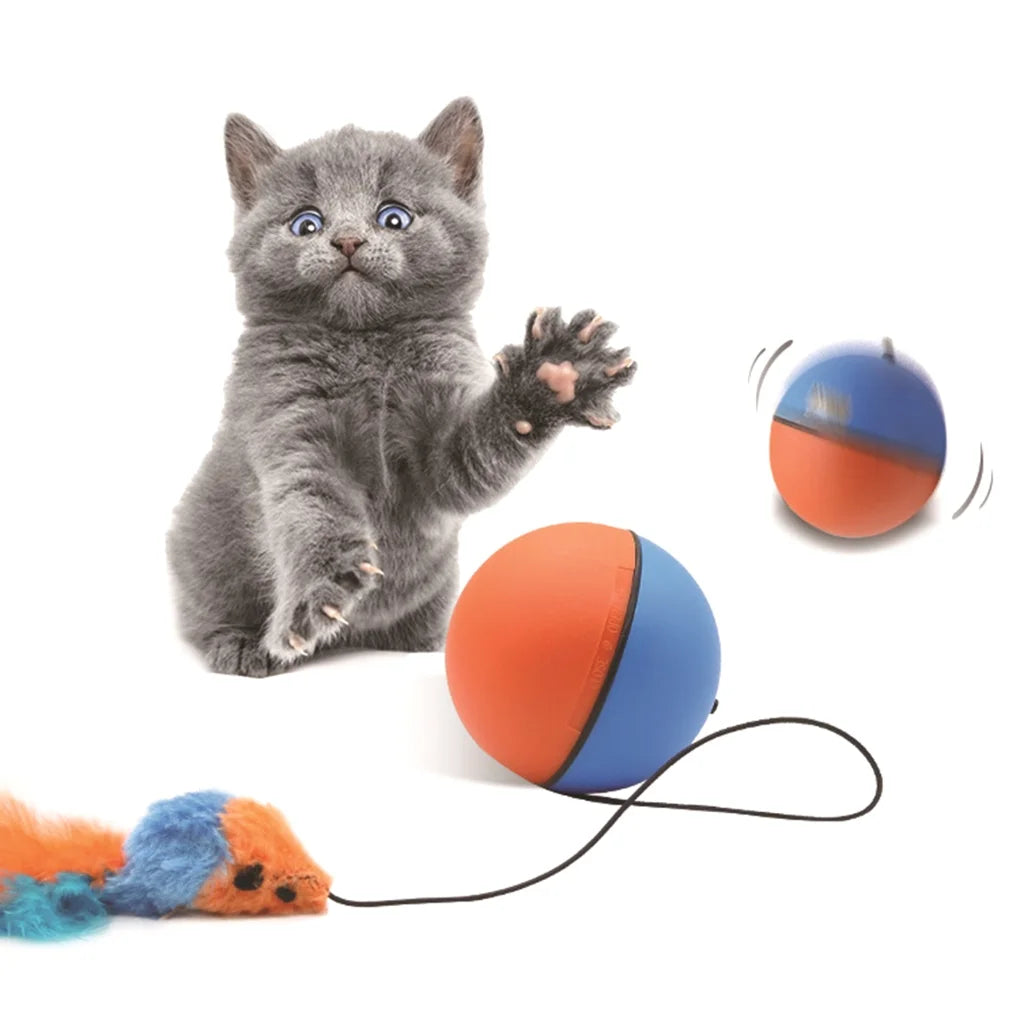 Interactive Cat Ball Toy Robotic Kitten Toy Kitten Ball Cat Moving Toy Automatic Moving Ball Cat Toy Cat Scratcher Toy