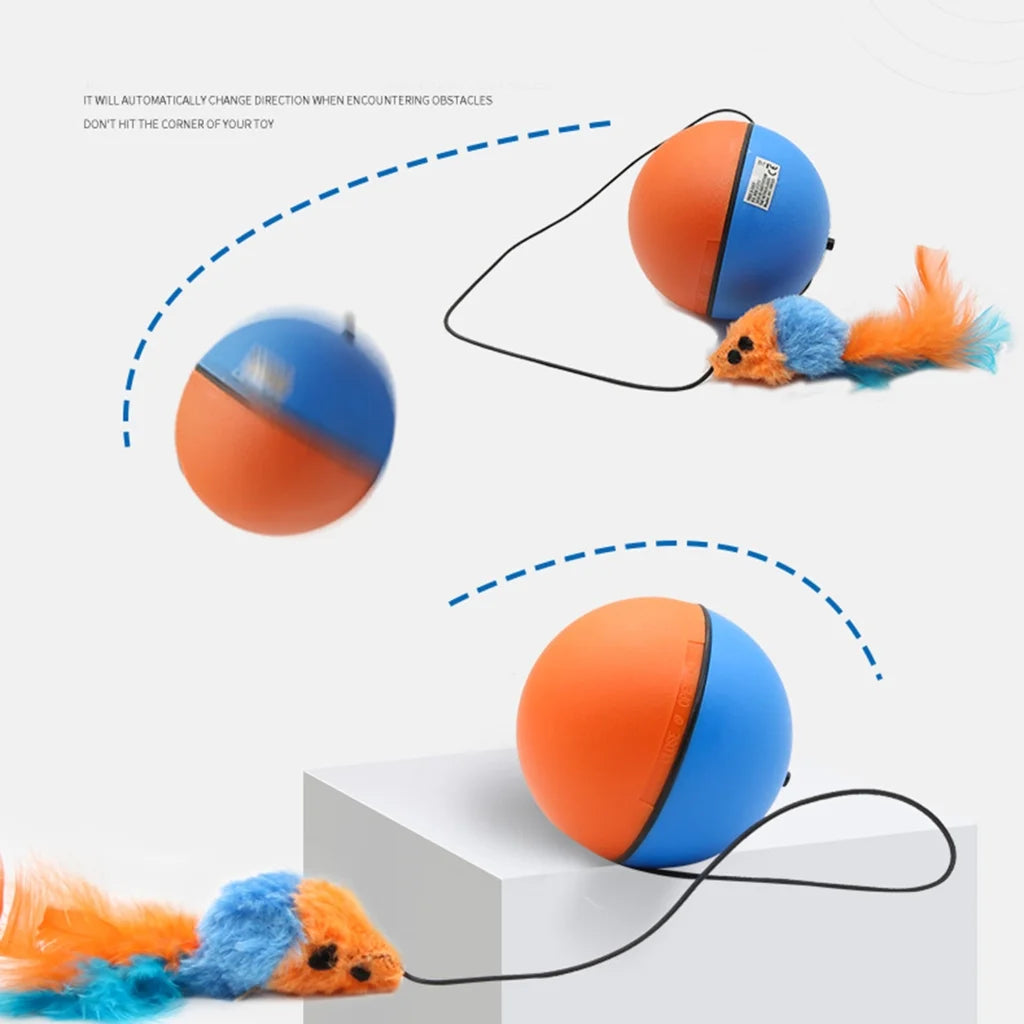 Interactive Cat Ball Toy Robotic Kitten Toy Kitten Ball Cat Moving Toy Automatic Moving Ball Cat Toy Cat Scratcher Toy
